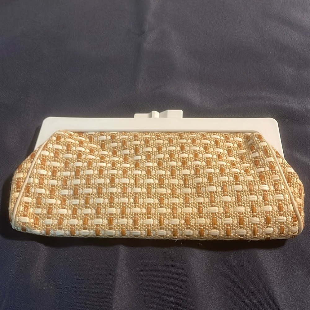 Sweet Woven Clasp Clutch 12” Long